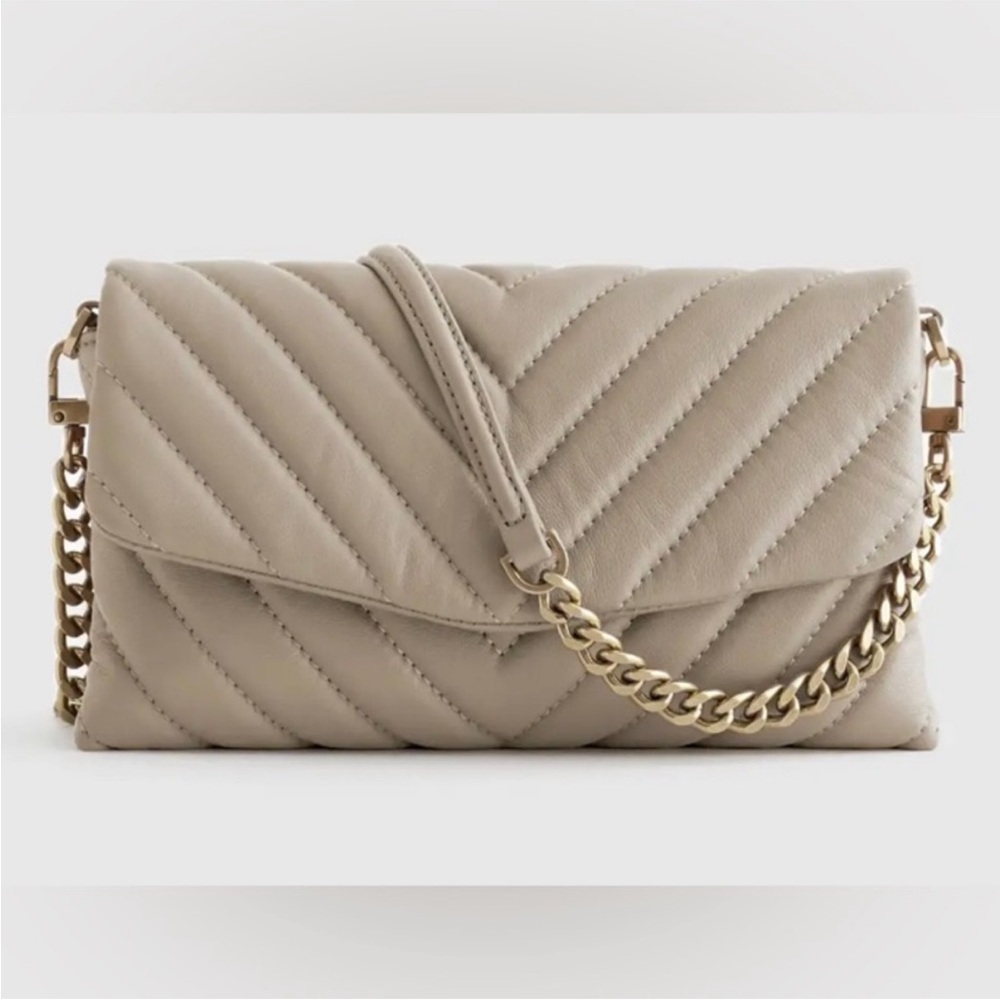 Quince Italian Leather Quilted Wallet Crossbody